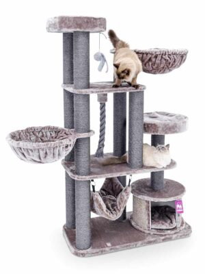 Kratzbaum Vista 170 - Cappuccino - 12 cm Stamm - XXL – für mehrere Katzen