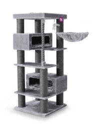 Kratzbaum Turnpike 190 - Grey - 15 cm Stamm - XXL – für mehrere Katzen