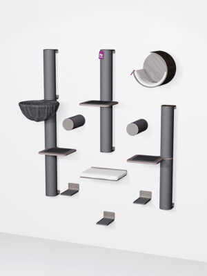 Kattenmuur -Combiset 1 - Wengé - design