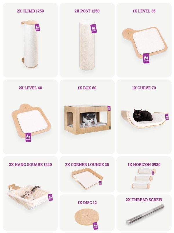 Kattenmuur – Combiset 3