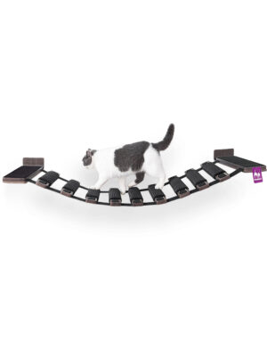 Kattenmuur Bridge 140 set - Wengé - Muurbevestiging - design