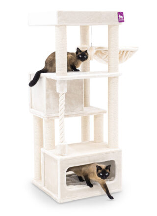 Kratzbaum Lodge 150 - Cream - 9 cm Stamm - mit Hängematte