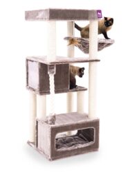 Kratzbaum Lodge 150 - Cappuccino - 9 cm Stamm - mit Hängematte