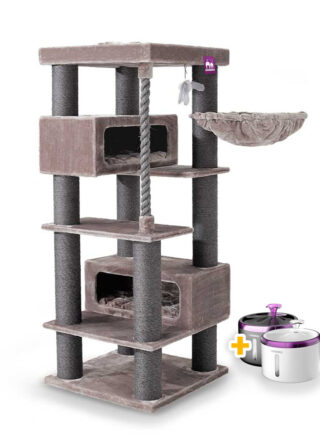 Kratzbaum Turnpike 190 - Cappuccino - 15 cm Stamm - XXL – für mehrere Katzen