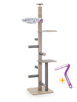 Kratzbaum Aquarius 265 - Old Grey - 7 cm Stamm - Handgefertigt