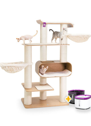 Kratzbaum Virgo 173 - Rusty Oak - 15 cm Stamm - Handgefertigt