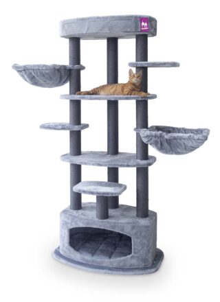 Kratzbaum Alexandra 177 - Grey - 9 cm Stamm - 2x Hängematte