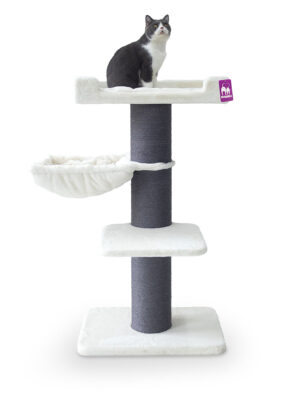 Kratzbaum Maine Coon 127 - Off White - 20 cm Stamm - große Katzen