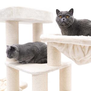 Kratzbaum Interstate 173 - Cream- 12 cm Stamm - XXL – für mehrere Katzen