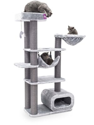 Krabpaal Interstate 178 - Grey- 12 cm stam - XXL – meerdere katten