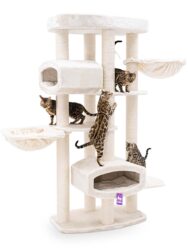 Kratzbaum Drive 195 - Cream- 12 cm Stamm - XXL – für mehrere Katzen
