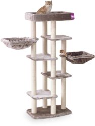 Kratzbaum Springfield 171 - cappuccino - 9cm stamm - mit 2 Häengematteten