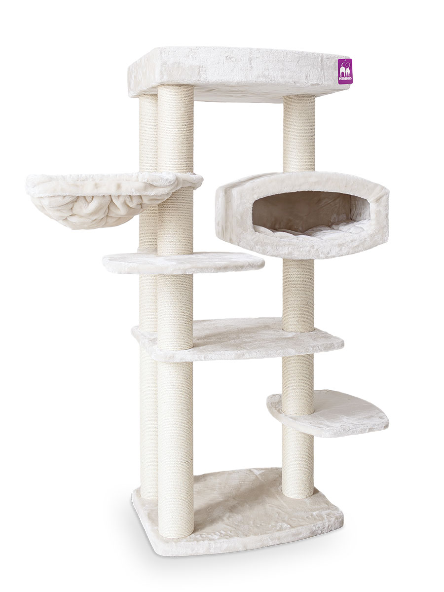 Kratzbaum Drive 167 - Cream- 12 cm stamm - XXL  fr mehrere Katzen -  Petrebels