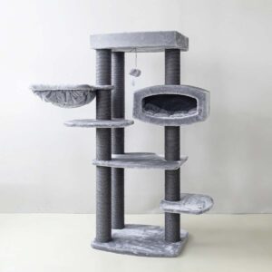 Kratzbaum Drive 167 - Grey- 12 cm stamm - XXL – für mehrere Katzen