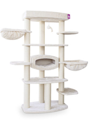 Kratzbaum Drive 191 - Cream- 12 cm stamm - XXL – für mehrere Katzen
