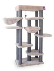 Kratzbaum Scenery 204 - Latte - 12 cm stamm - XXL – für mehrere Katzen