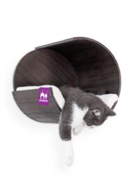 Cat Shelves Moon 40 - Wengé - wall mounting - design