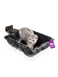 Cat Shelves Hang square 1240 set - Wengé - Hamac - washable