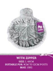 Hammock Sleeper ZIP L 40cm - Grey - washable - with zipper