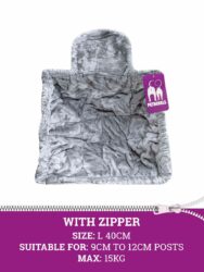 Hammock Sleeper ZIP square L 40cm - Grey - washable - with zipper