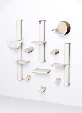 Cat Shelves - Combiset 1 - Rusty Oak - design