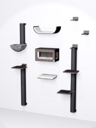 Cat Shelves -Combiset 2 - Wengé - design