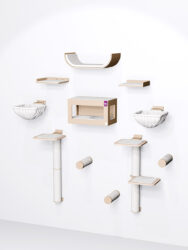 Cat Shelves – Combiset 3 - Rusty Oak - design