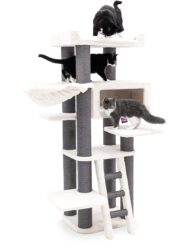 Cat tree Estate 170 - Off White - 12cm Post - XXL - for multiple cats