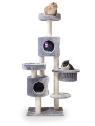 Cat Tree Residence 165 - Grey - 9cm Post - with hammock