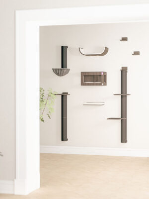 Cat Shelves -Combiset 2 - Wengé - design