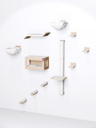 Cat Shelves -Combiset 5 - Rusty Oak - design