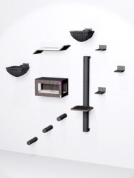 Cat Shelves -Combiset 5 - Wengé - design