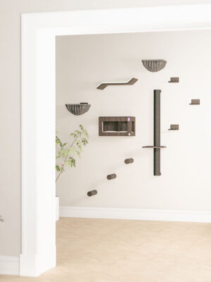 Cat Shelves -Combiset 5 - Wengé - design