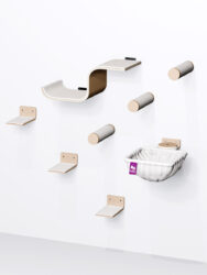 Cat Shelves -Combiset 13 - Rusty Oak - design