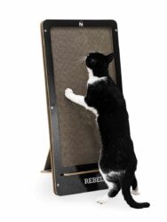 Cardboard cat scratching post Coco 80 - Black - Recycled cardboard - 100 % Natural