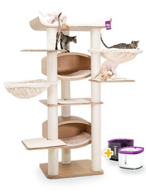 Cat Tree Scorpius 187 - Rusty Oak - 12cm Post - Handmade