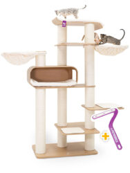 Cat Tree Virgo 200 - Rusty Oak - 15cm Post - Handmade