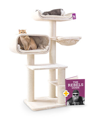 Cat Tree Estate 157 - Cream - 12cm Post - design