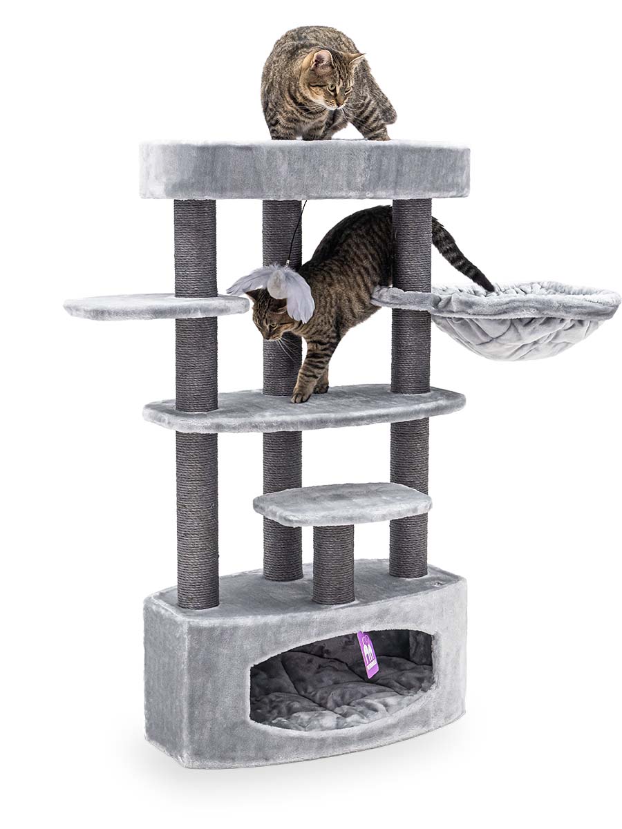 Cat Tree Alexandra 127 - Grey - Petrebels