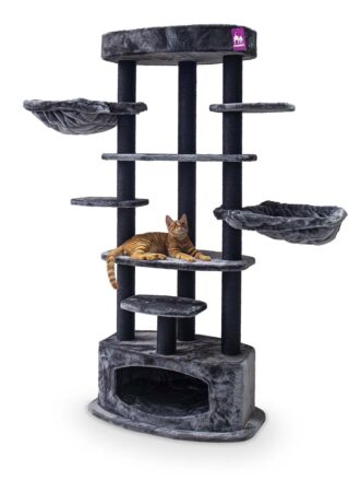 Cat Tree Alexandra 177 - Pepper - 9 cm post - 2x hammock