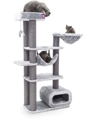 Cat Tree Interstate 178 - Grey- 12 cm post - XXL – for multiple cats