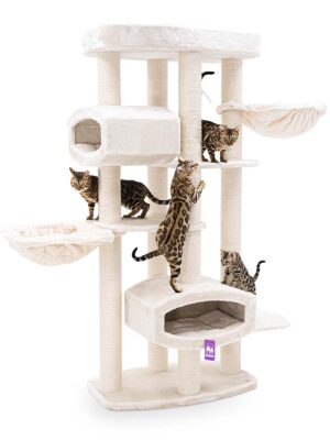 Cat Tree Drive 195 - Cream- 12 cm post - XXL – for multiple cats