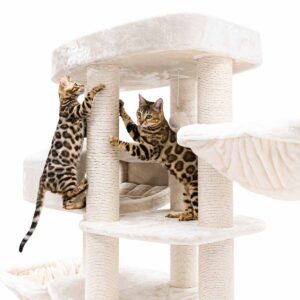 Cat Tree Drive 195 - Cream- 12 cm post - XXL – for multiple cats