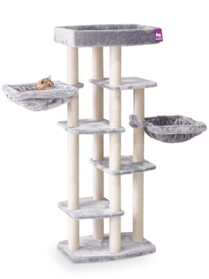 Krabpaal Springfield 171 - grey - 9cm stam - met 2 hangmatten