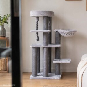 Cat tree Suite 139 - grey - 12cm Post - incl hammock
