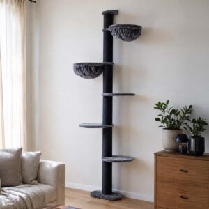 Cat tree Estate 234 - Pepper - 15 cm Post - Wall mounting