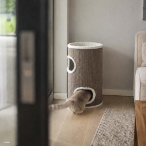 Cat scratching barrel Dome 80 - Off White - 45 cm diameter - Solid