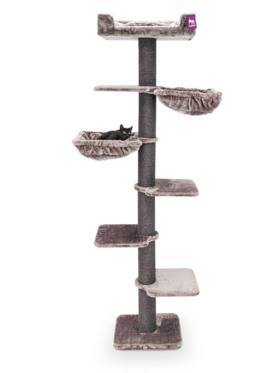 Cat tree Alexis 224 - Cappuccino - 12cm Post - wall mounting