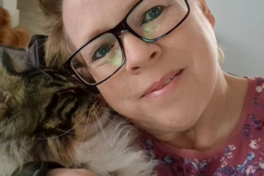 annewieke with her cat