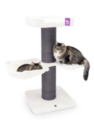 Arbre à chat Maine Coon 117 - blanc cassé - poteau 20 cm diamètre - Grands chats